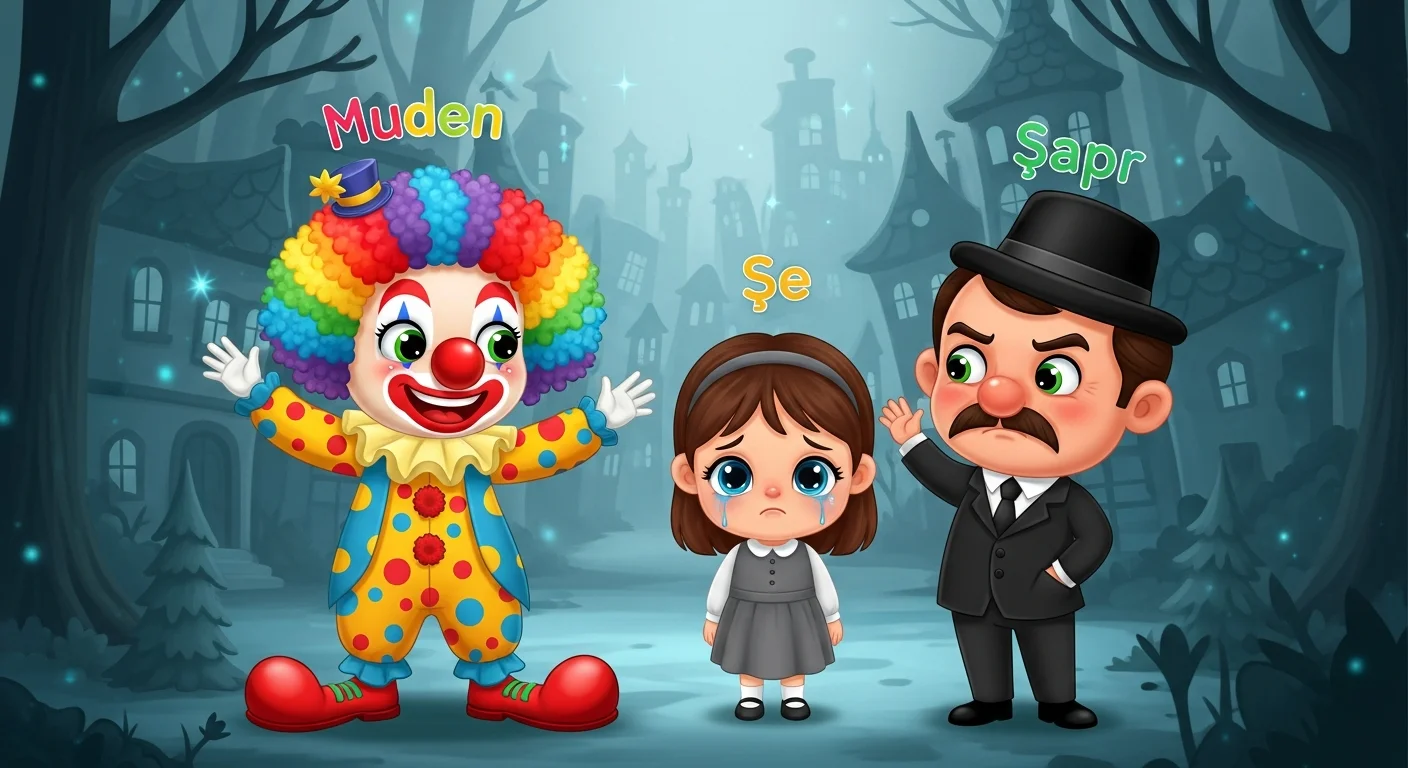 Gülmeyi Öğreten Palyaço - Karakter İllüstrasyonu