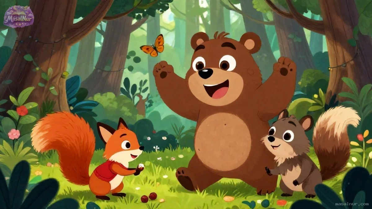 Gülmeyi Seven Ayı Masalından Bir Sahne