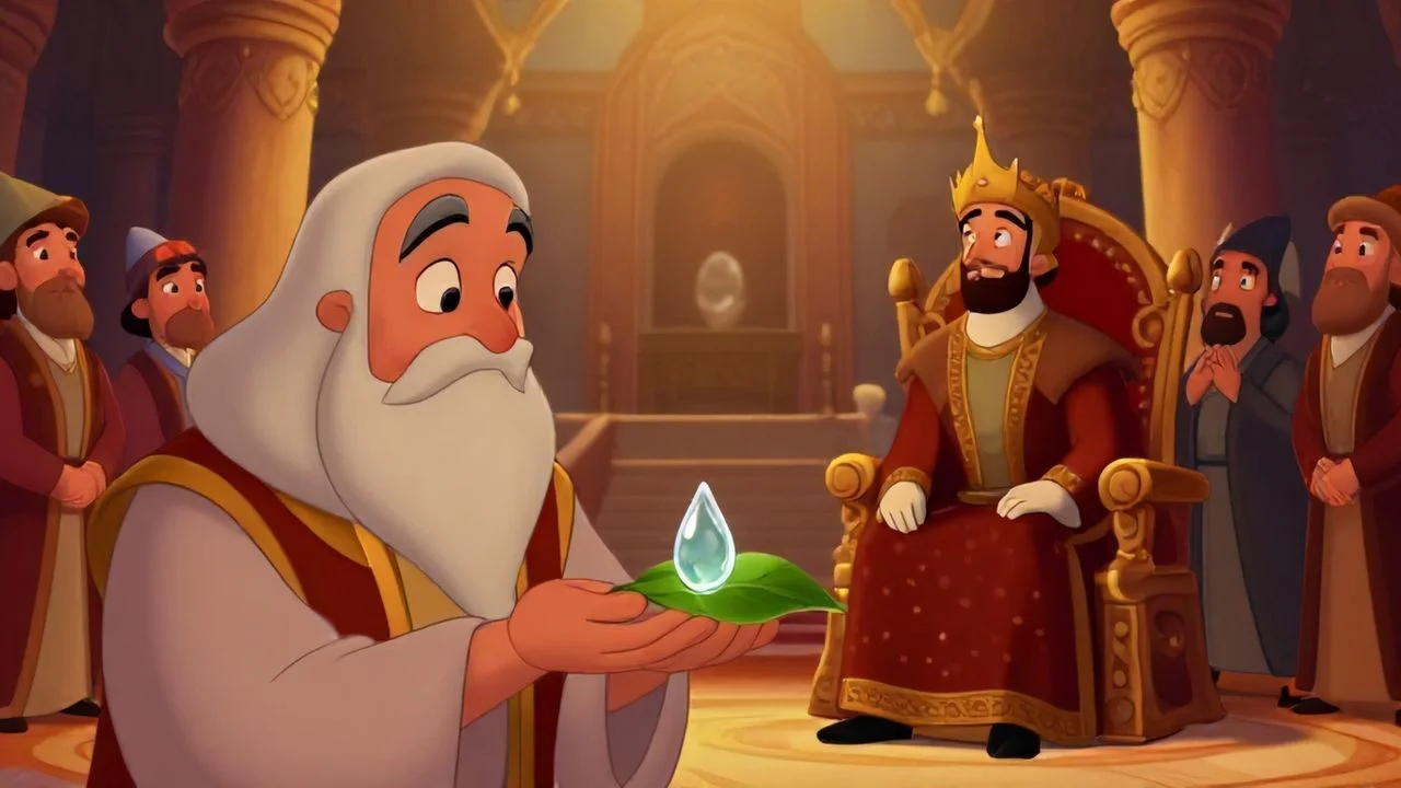 Keloğlan Çiğ Tanesini Sunarken