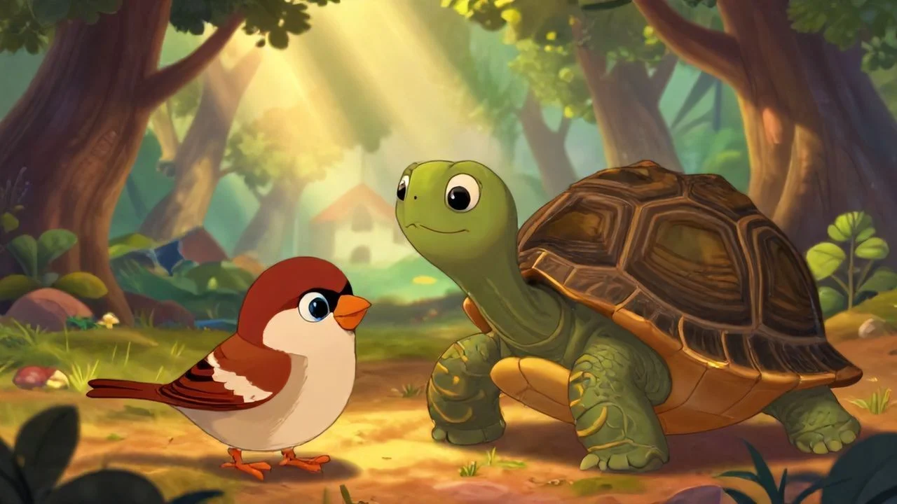 Minik Serçe ve Bilge Kaplumbağa