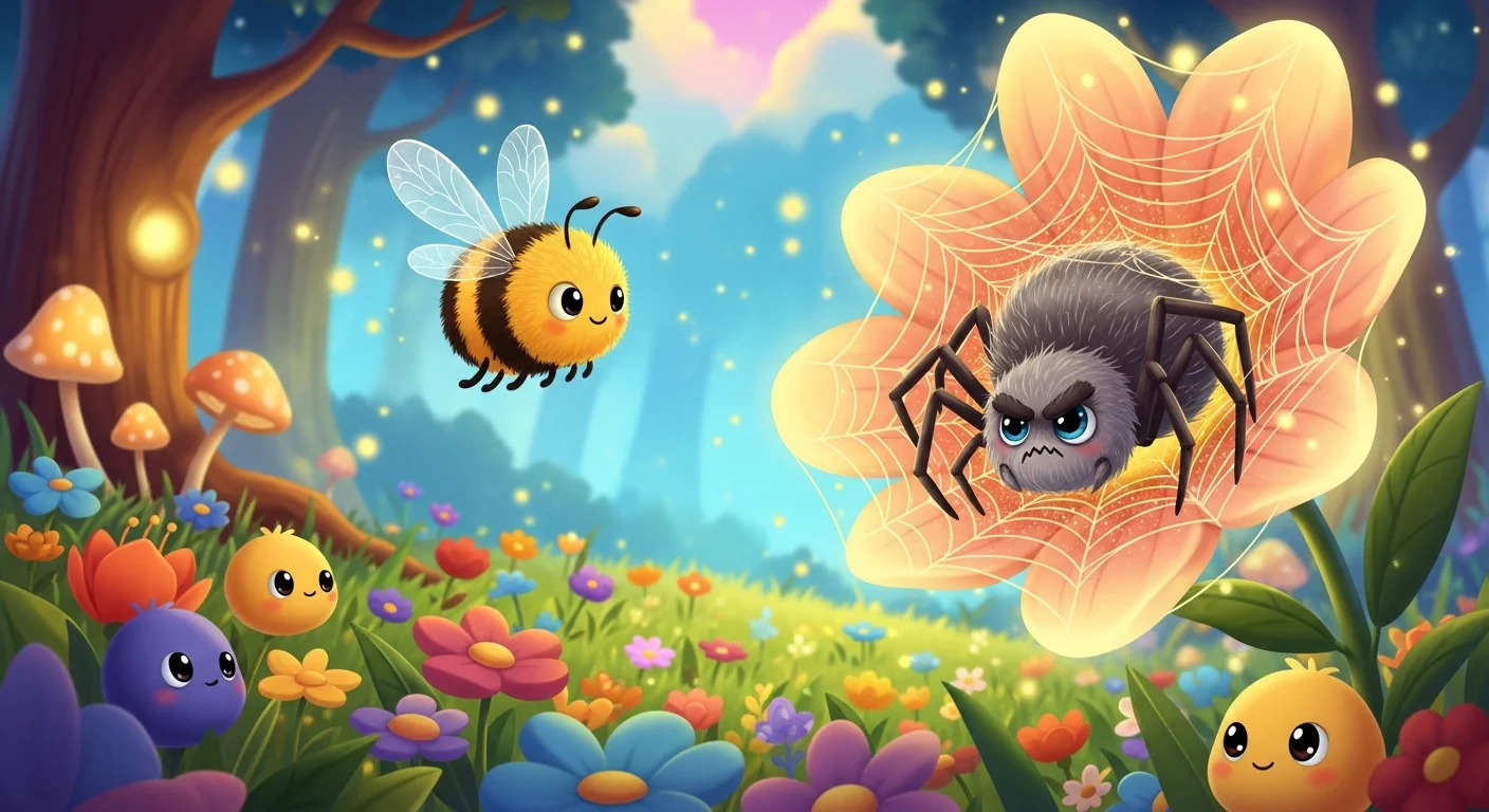 Minik Arının Çiçek Yolculuğu - Karakter İllüstrasyonu