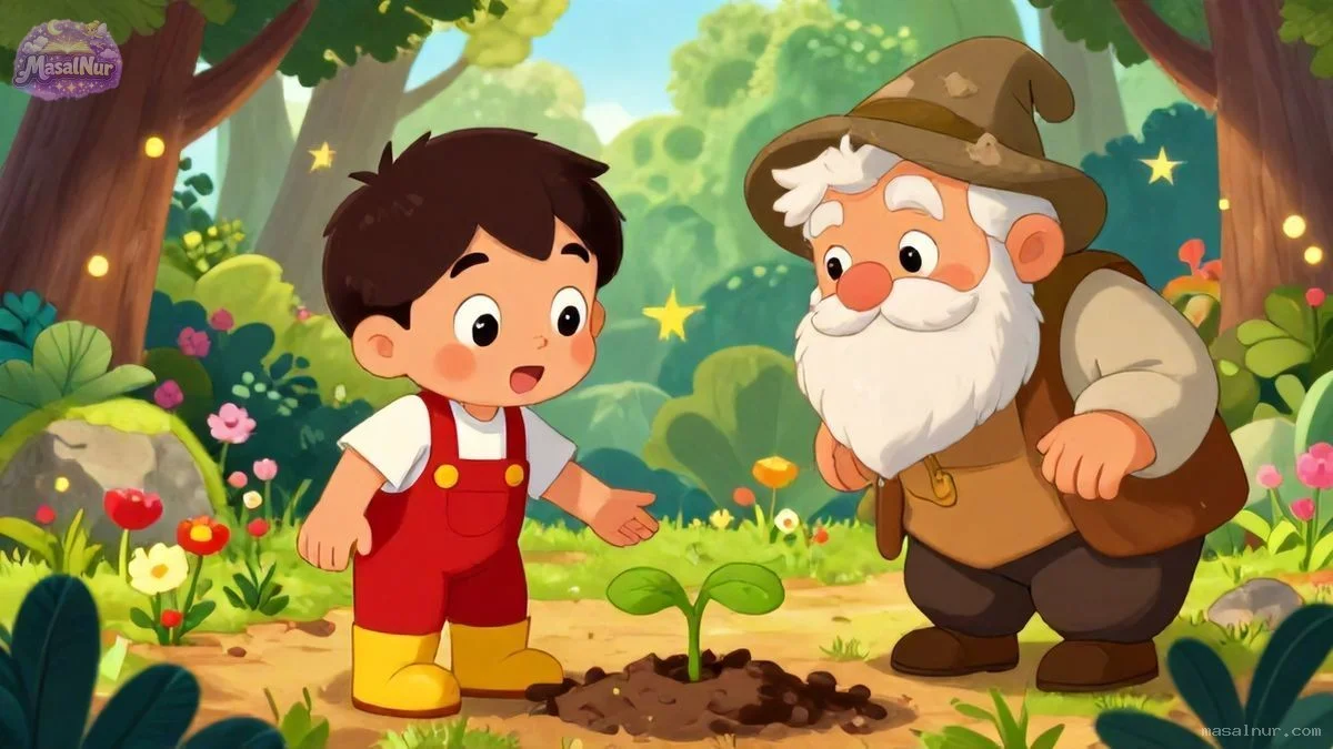 Minik Çiftçi ve Tohum Masalından Bir Sahne