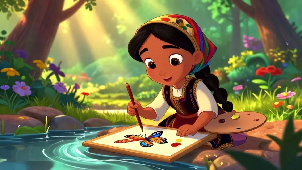 Elif ve Dere Kenarındaki Kelebek