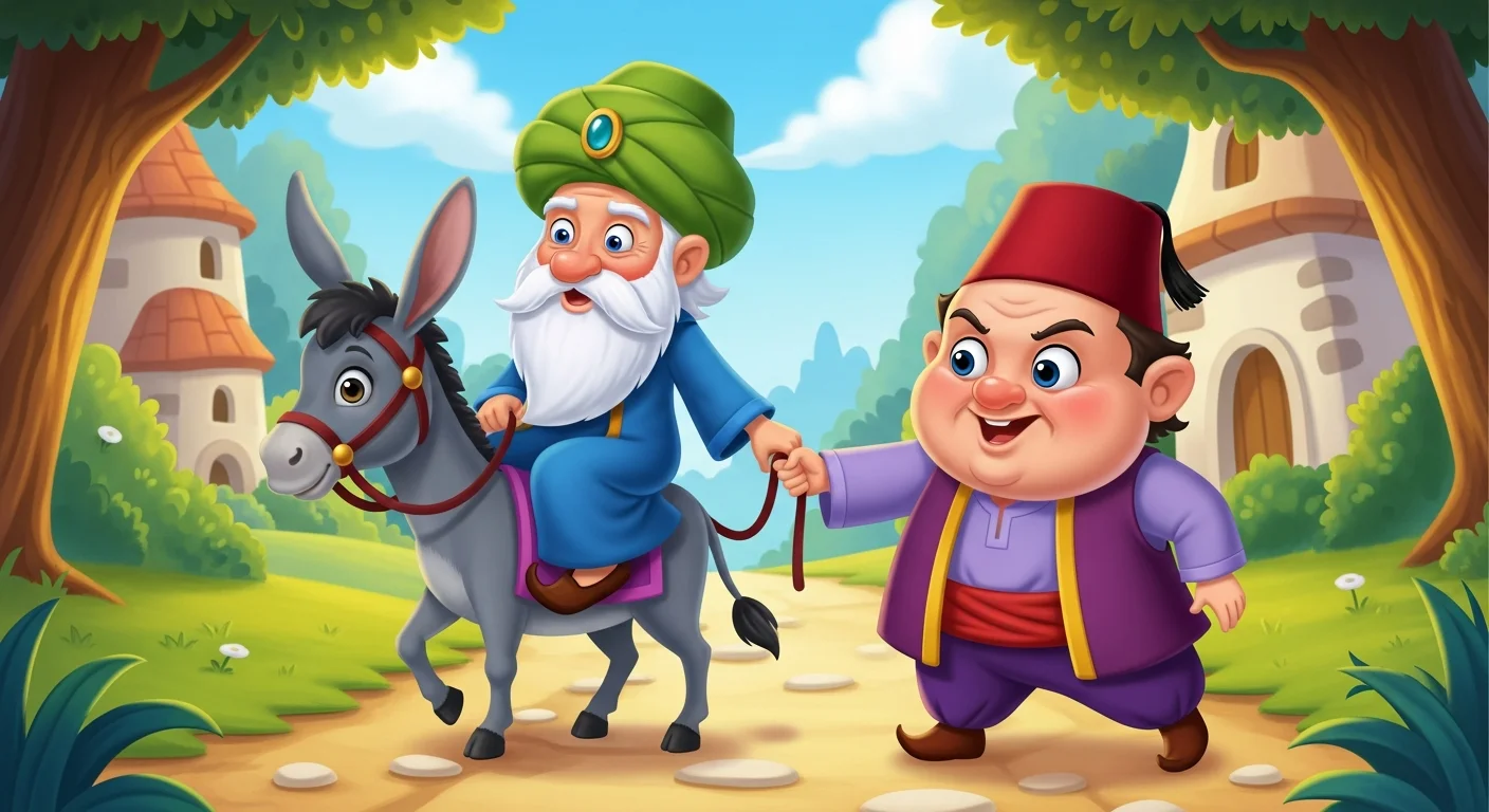Nasreddin Hoca ve Eşeği - Karakter İllüstrasyonu