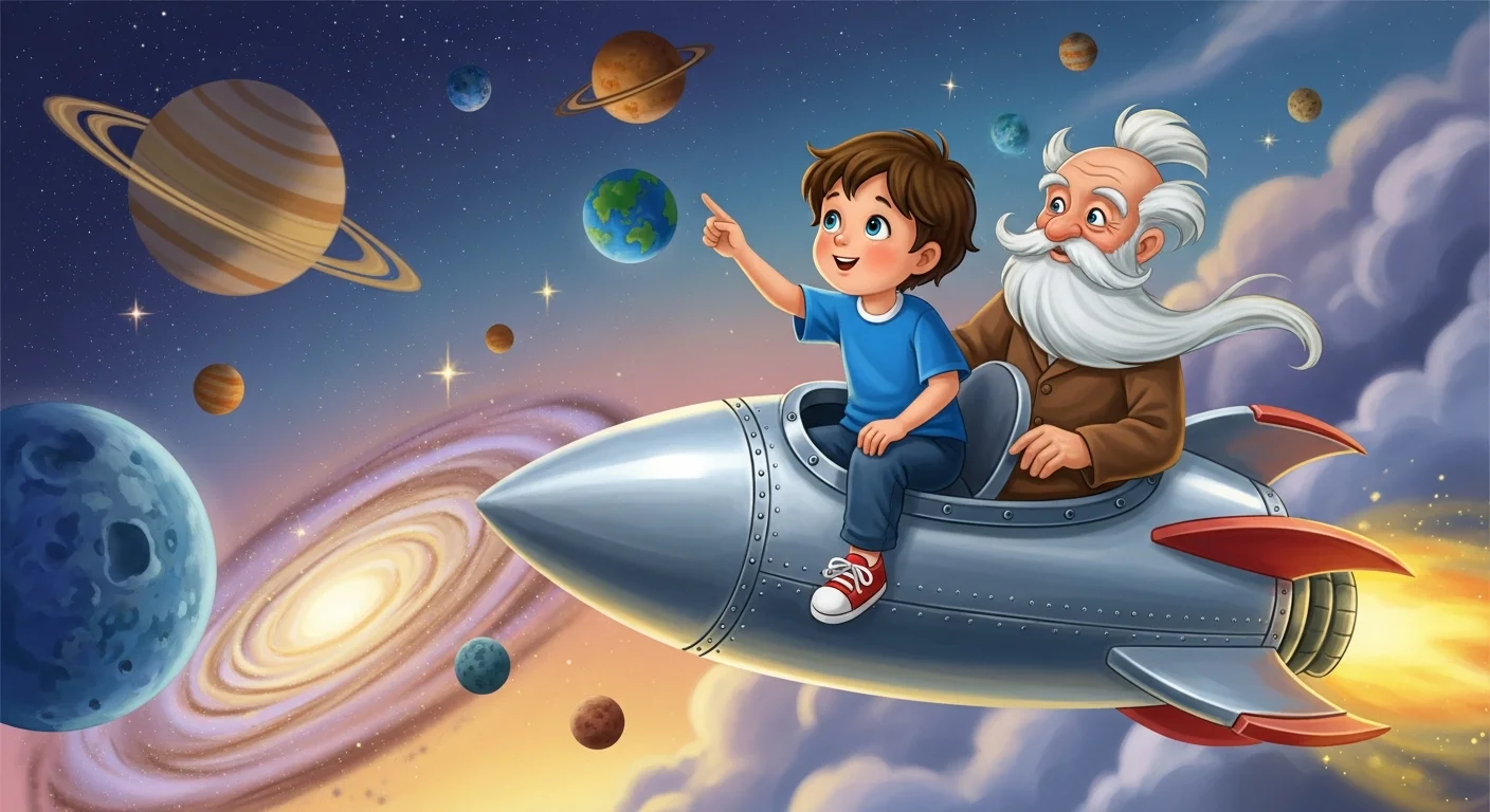 Roketle Uzaya Giden Çocuk